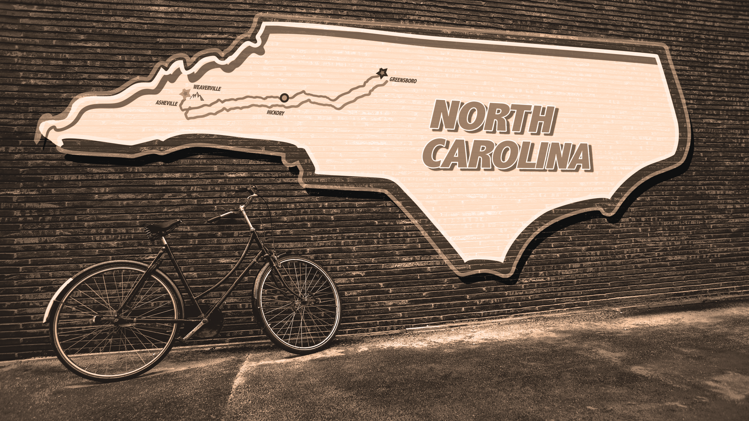 Greensboro to Weaverville NC 1930’s Recreation Route